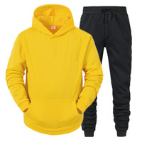 Męskie zestawy bluzy + spodnie polarowe dresy jednolity pulower kurtki bluzy dresowe moda uliczna z kapturem stroje 5
